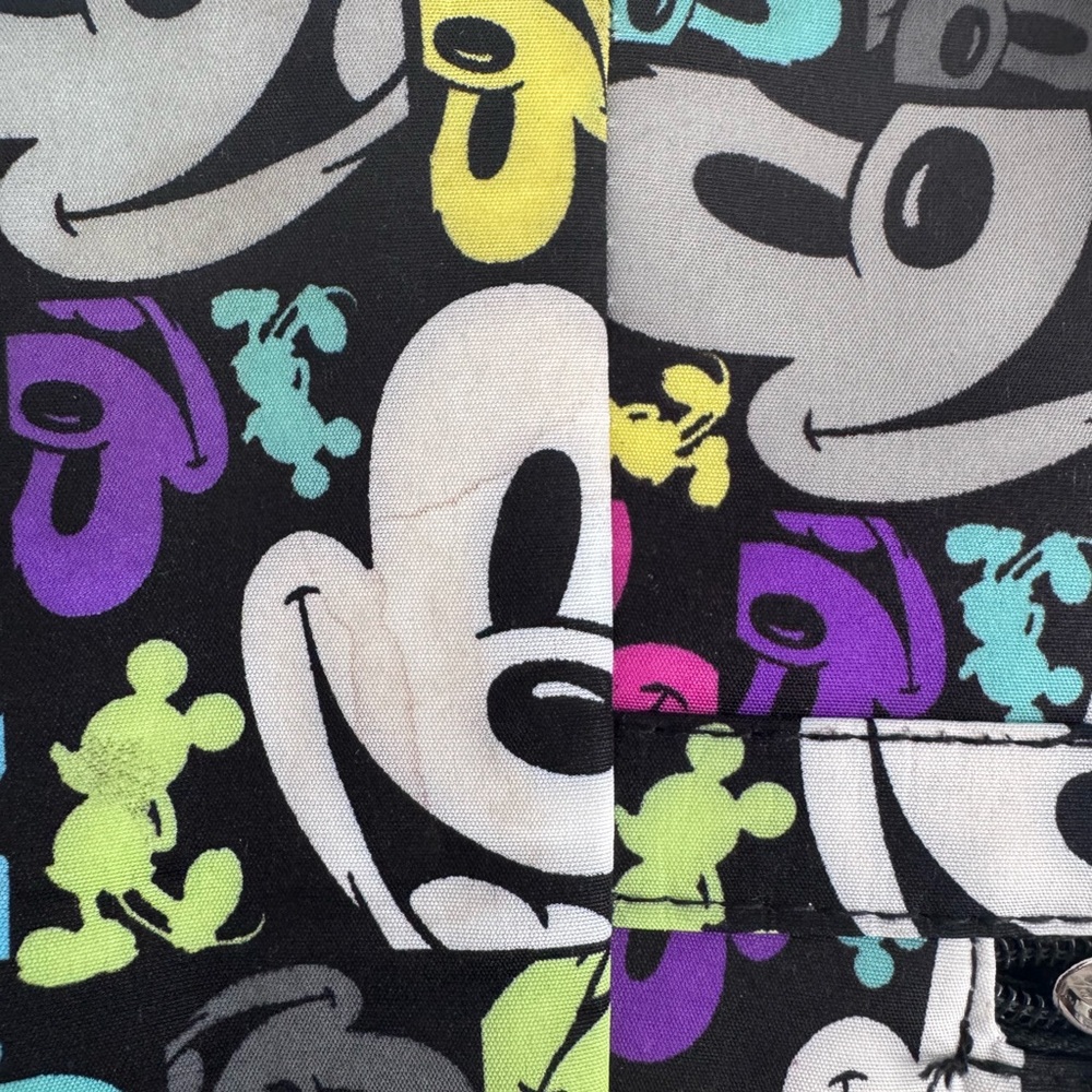 Walt Disney World Colorful Mickey Head Tote Bag Zipper Top Gently Used - Picture 8 of 12